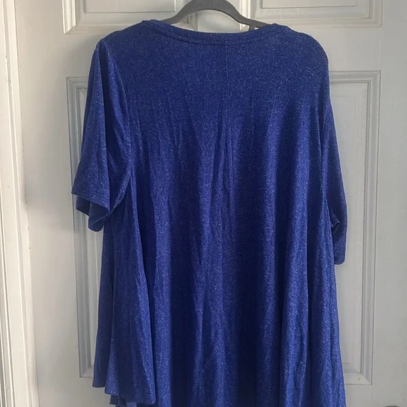 Lane Bryant Women's Vibrant Blue Short Sleeve Top - Picture 3 of 3